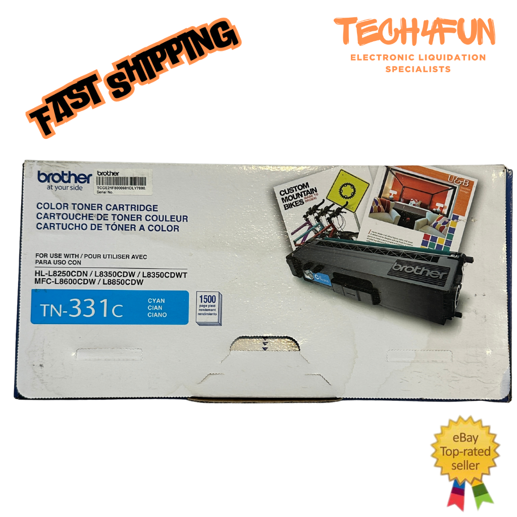 Genuine OEM Brother TN-331C Cyan Blue Toner Cartridge