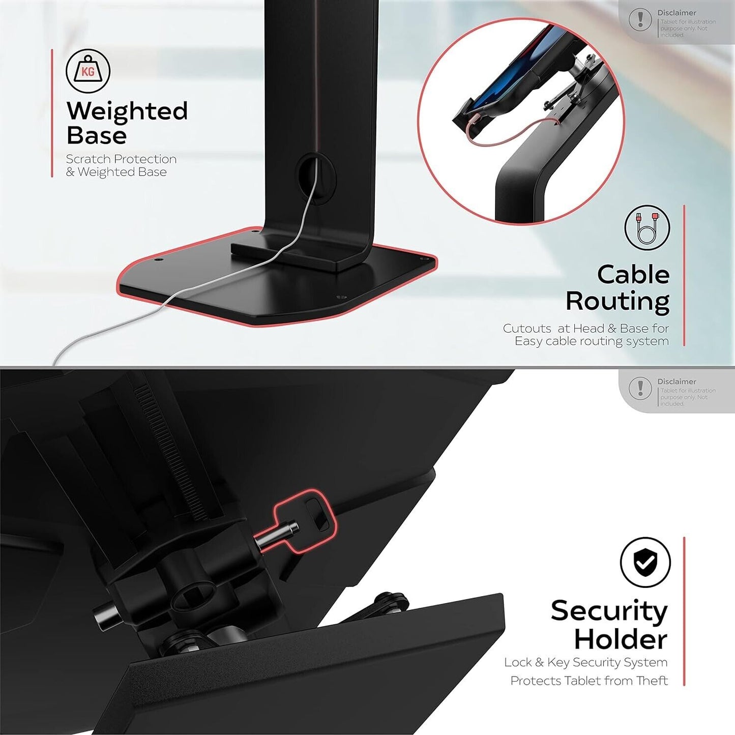 Kiosk Floor Stand- CTA Premium Locking Floor Stand (PAD-PARAF)