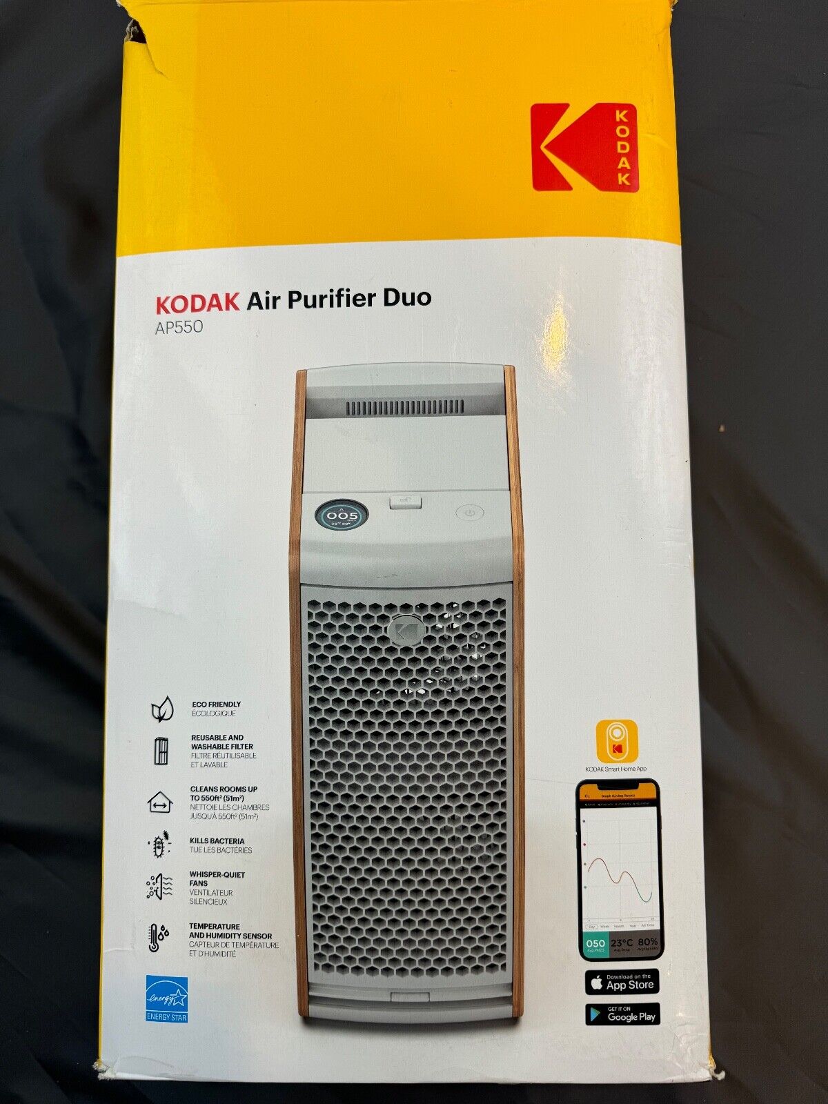 Keep your family breathing easy with the KODAK Infinio AP550 Smart Air Purifier