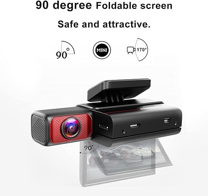 4K Dash Cam Built-in WiFi Front Dash Camera-Tech4Fun