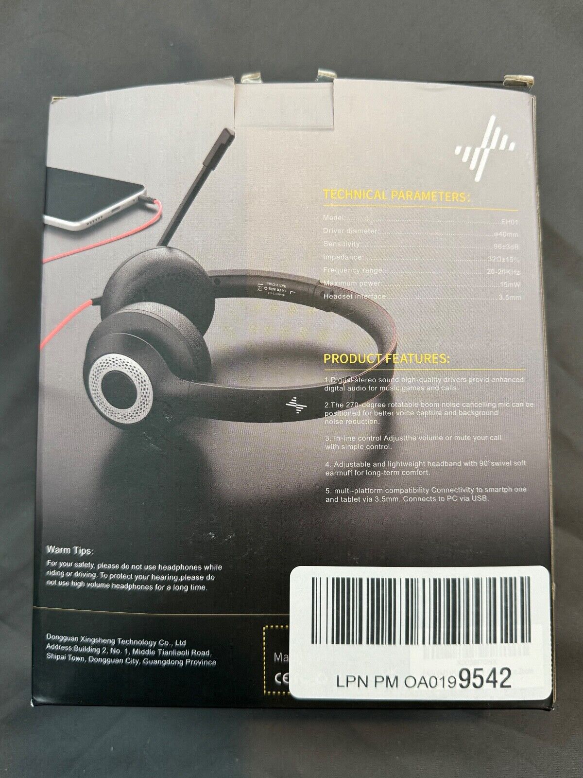 USB Headset with Mic for PC with Noise Cancellation