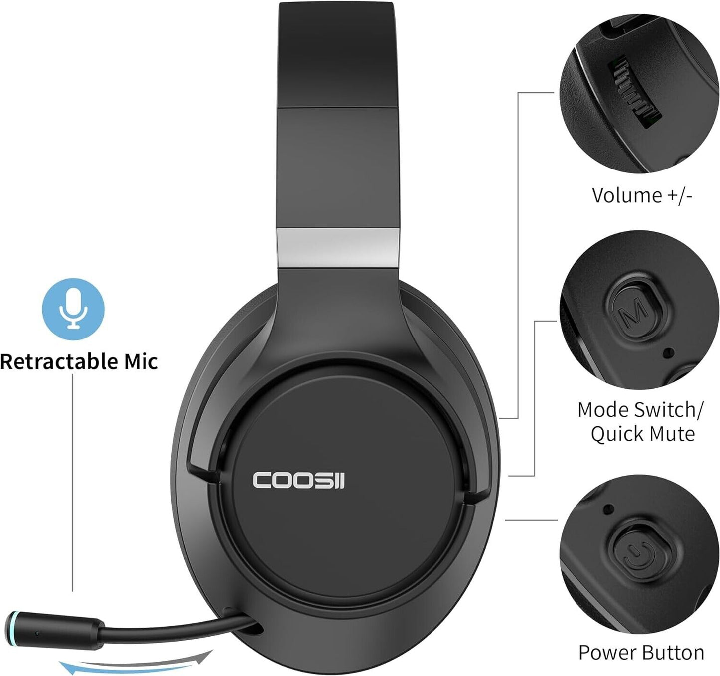 COOSII H300 Wireless Headphones – where comfort meets performance!