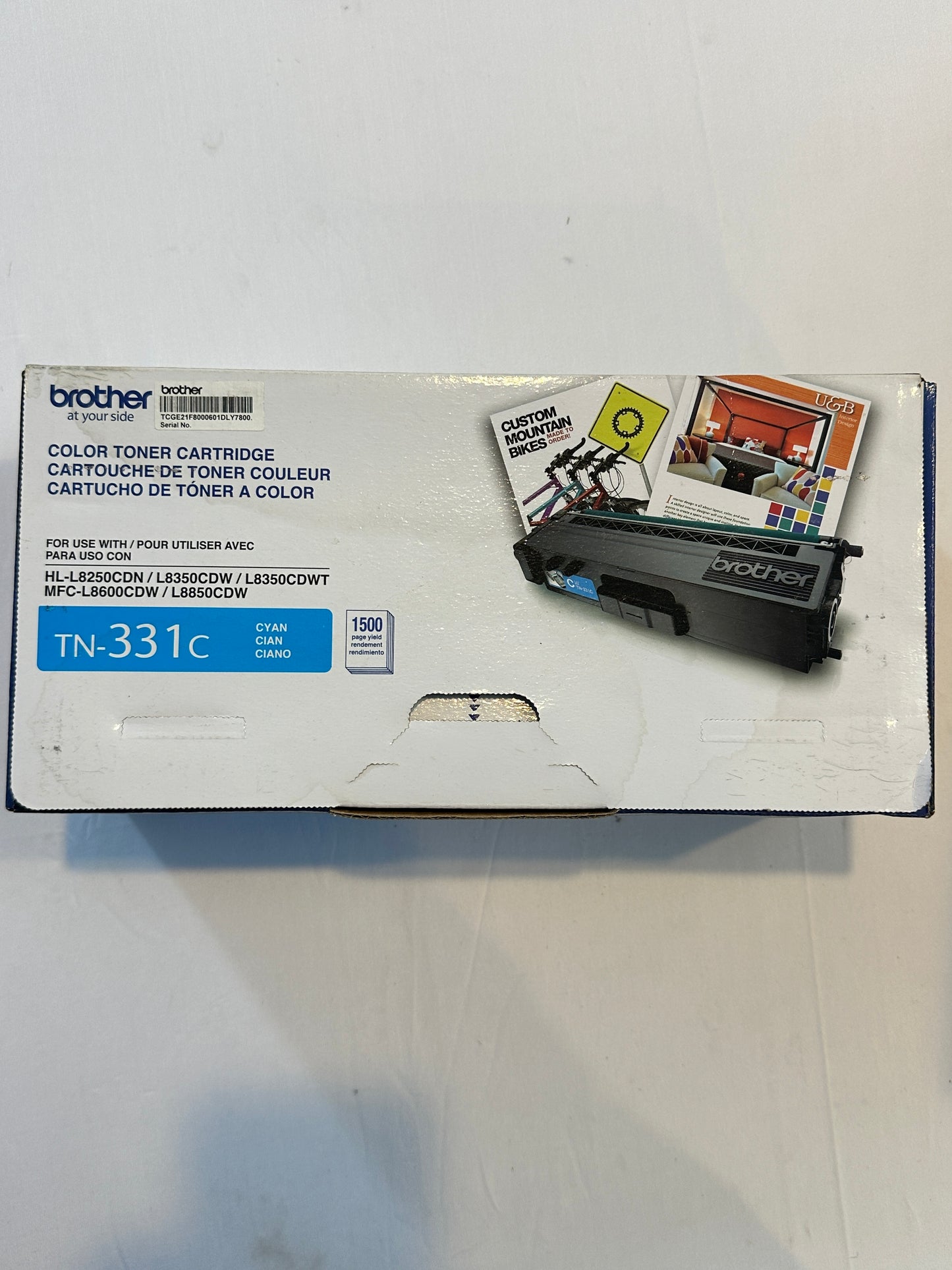 Genuine OEM Brother TN-331C Cyan Blue Toner Cartridge