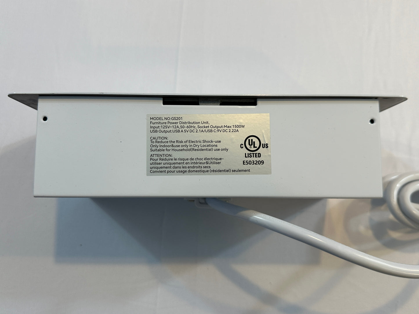 Recessed Hidden Surge Protector / Outlet Connectivity Box