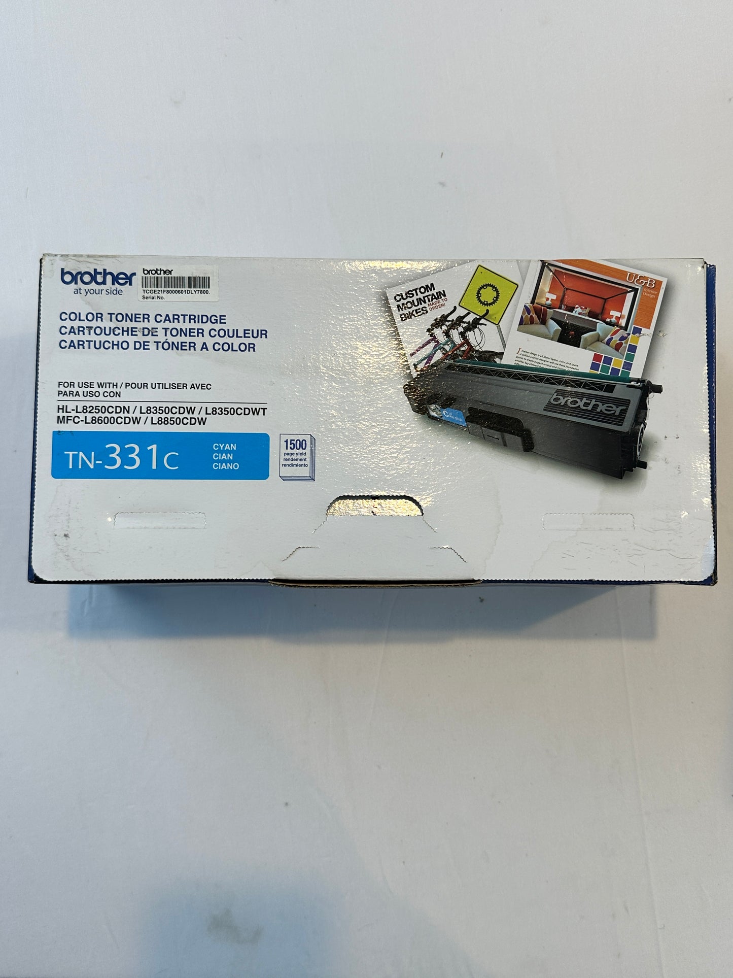 Genuine OEM Brother TN-331C Cyan Blue Toner Cartridge