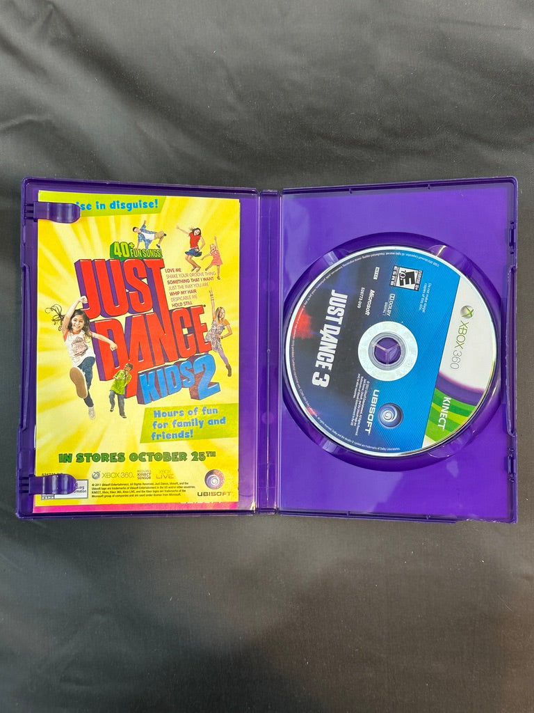 JUST DANCE 3 (Microsoft Xbox 360, 2011) GAME COMPLETE and MANUAL TESTED