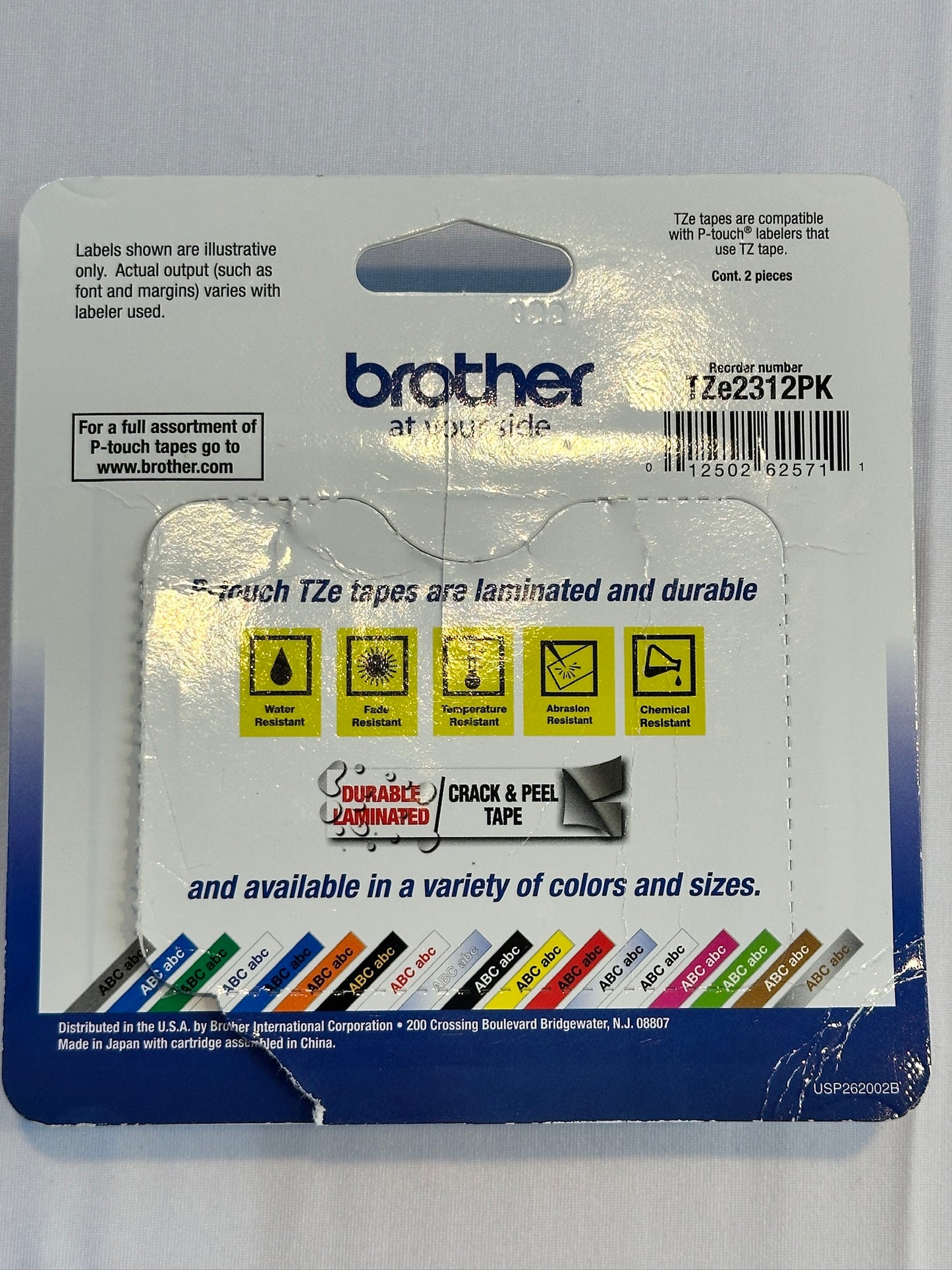 Brother Genuine P-touch TZe-231 2PK Laminated Label Maker Tape 3