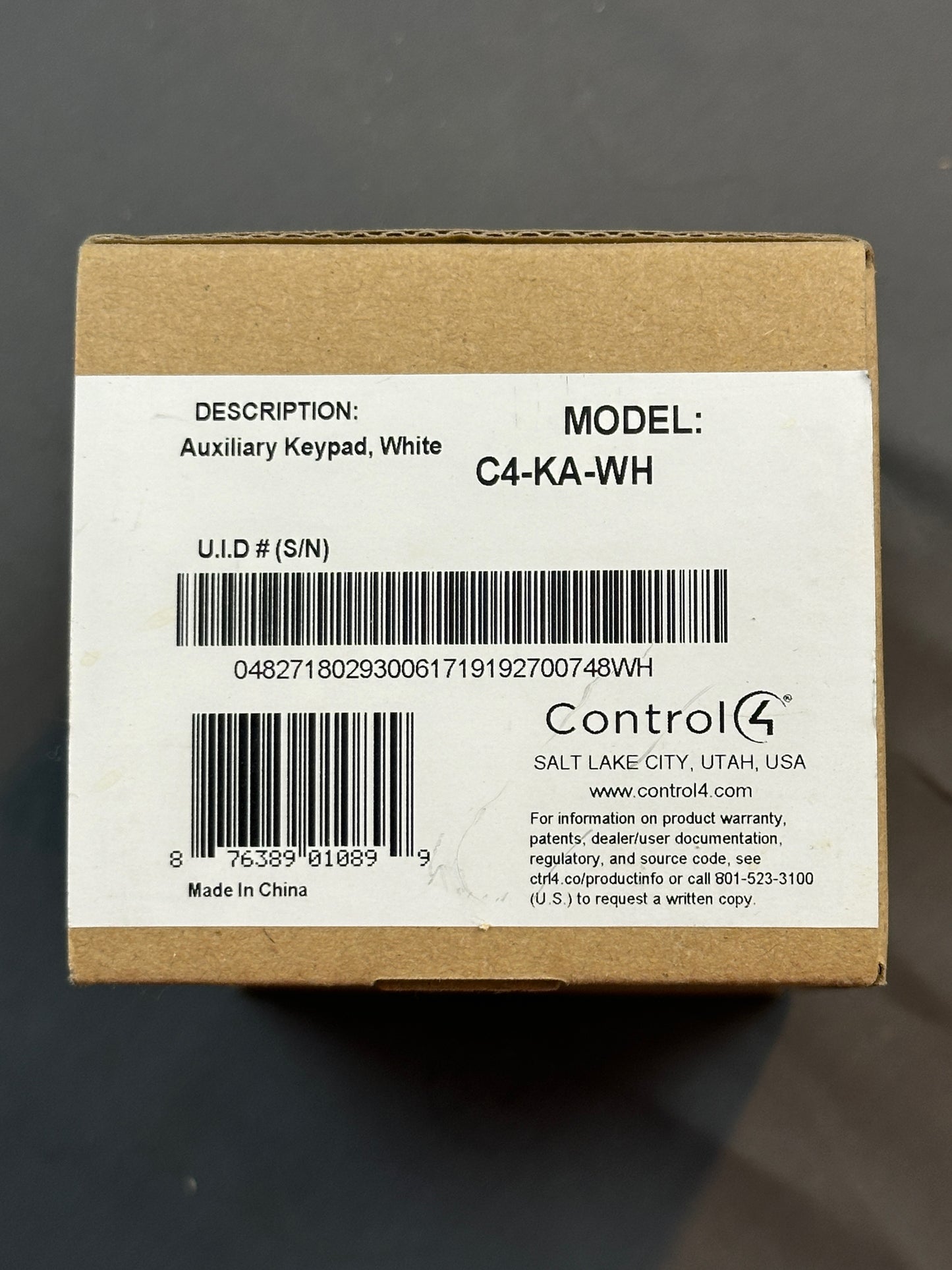 Control4 Wireless Auxiliary Keypad C4-KA - Open Box