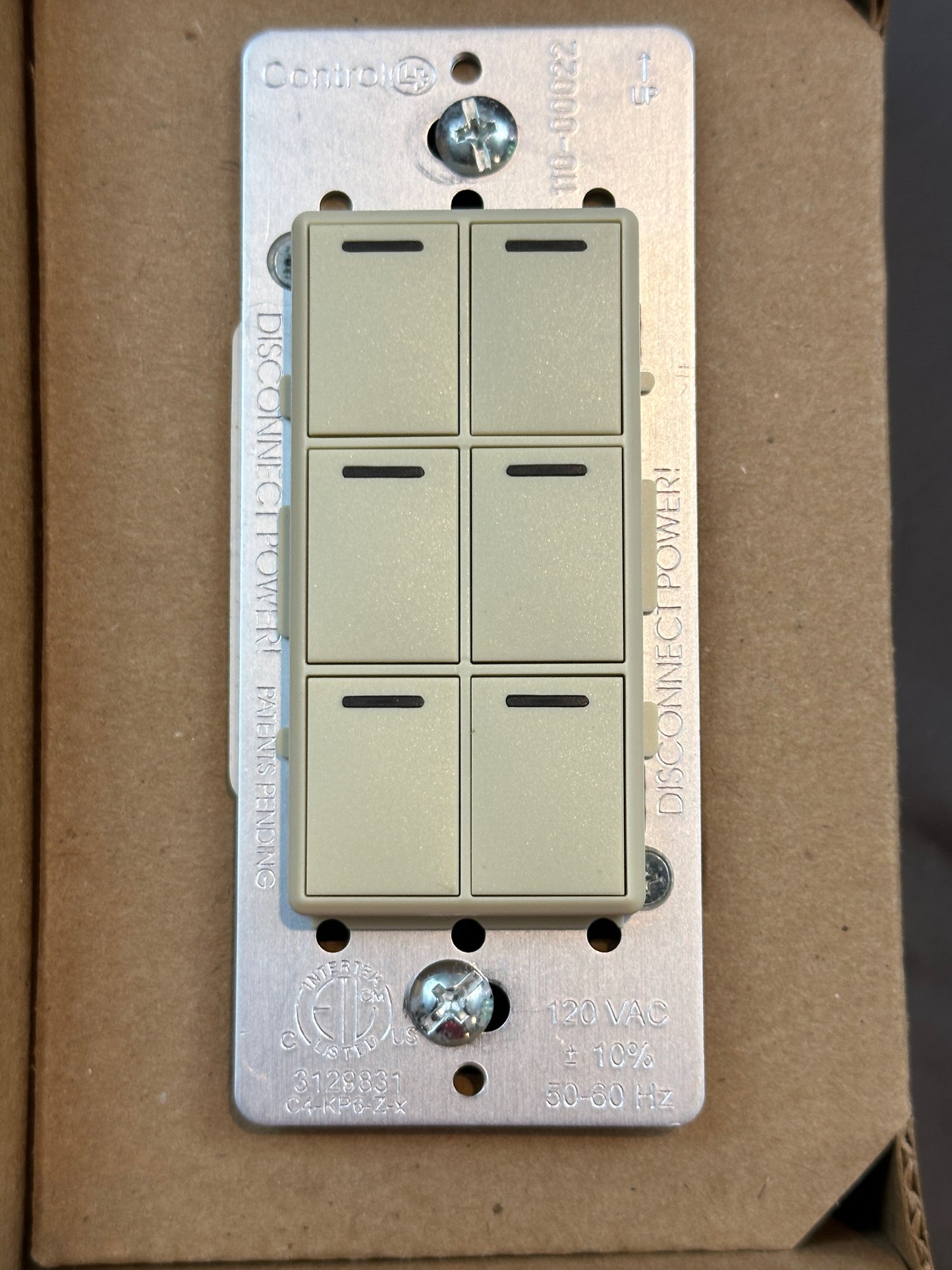 Control4 C4-KP6-Z-IV Configurable Wired Keypad