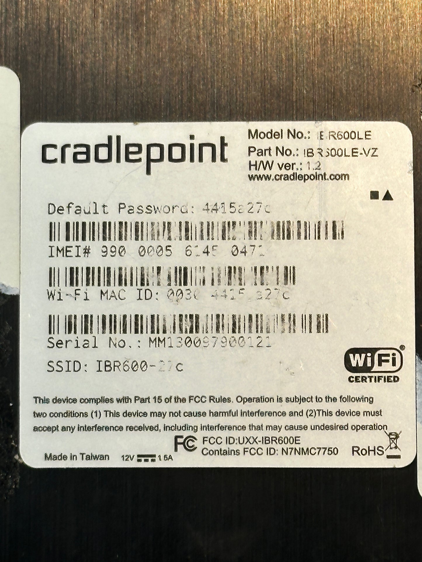 Cradlepoint IBR600LE Router