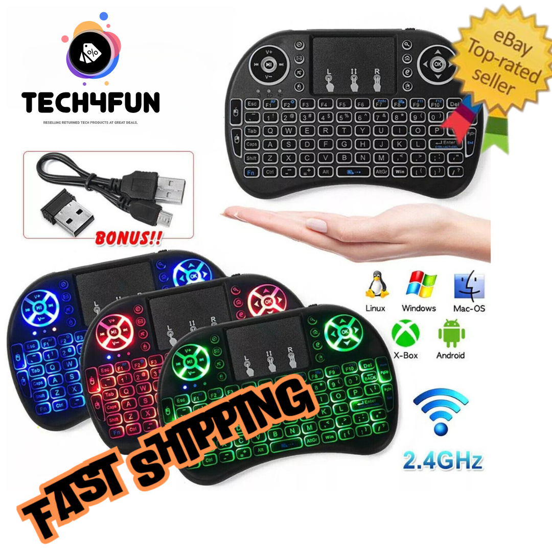 Wireless Mini Keyboard Remote Control Touchpad Smart TV Android TV Box PC 2.4GHz