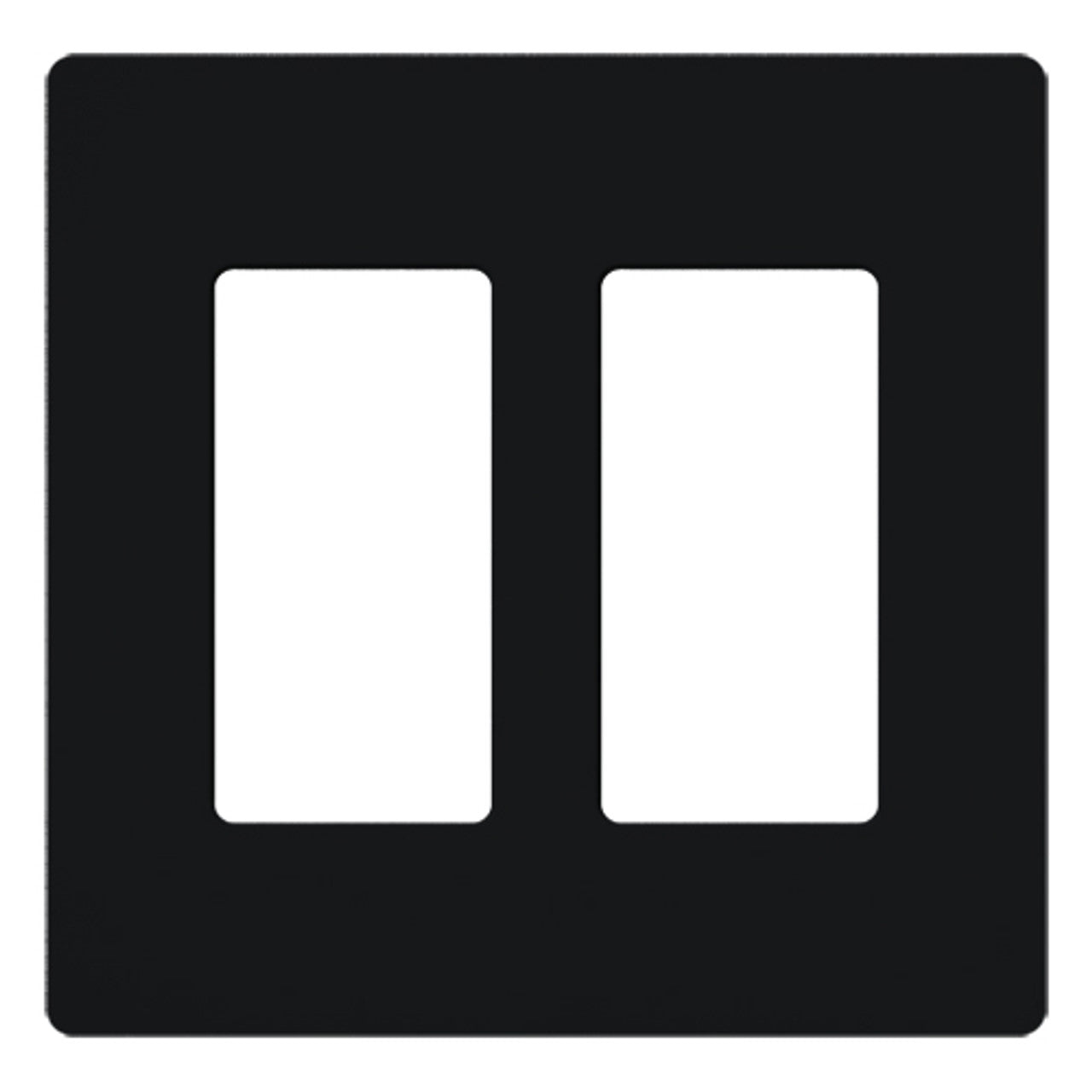 Lutron SC-2-MN Satin Decora 2-Gang Screwless Wallplate, Midnight