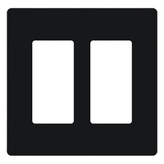 Lutron SC-2-MN Satin Decora 2-Gang Screwless Wallplate, Midnight