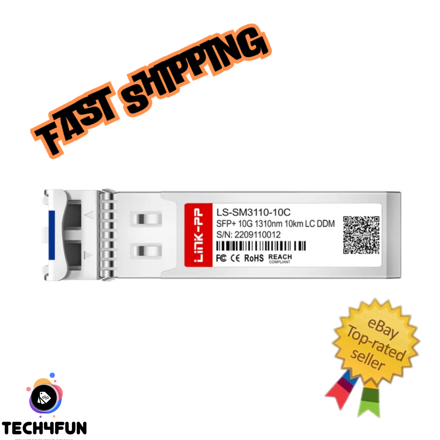 HPE Aruba J9151D Compatible Single Mode 1310nm SFP+ 10G 10km LC Optical Transceiver Module