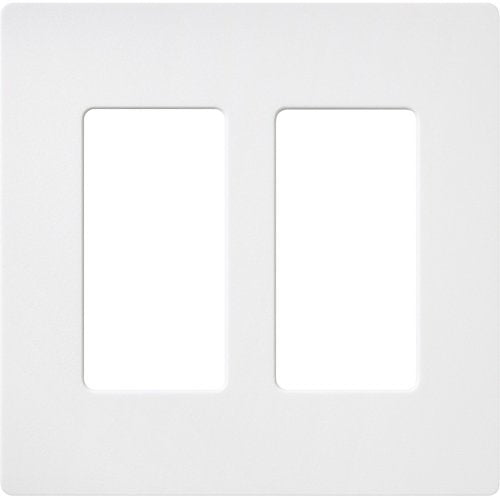 Lutron SC-2-SW Claro Satin Screwless Wall Plate 2-Gang, White