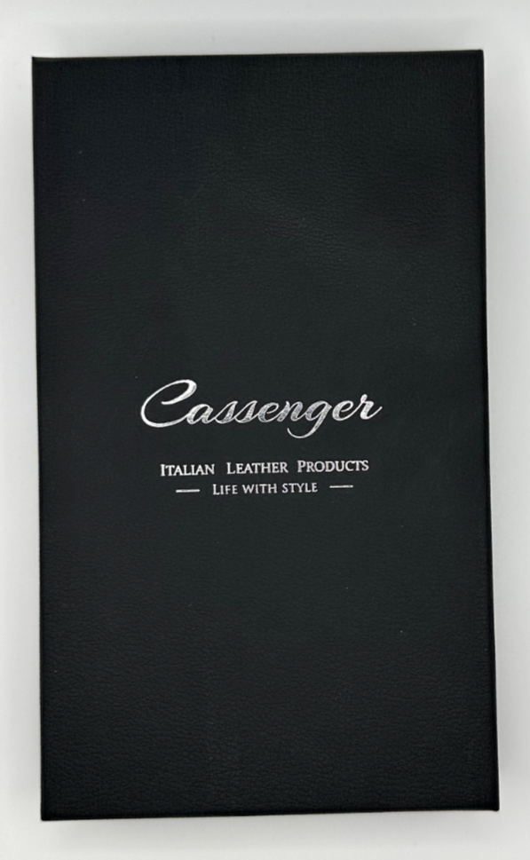 Brown Cassenger Fashion Series for iPhone 14 Pro Max Case Genuine Leather Phone Case