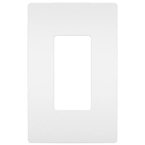 Lutron CW-1-WH Claro 1-Gang Screwless Wall Plate, White